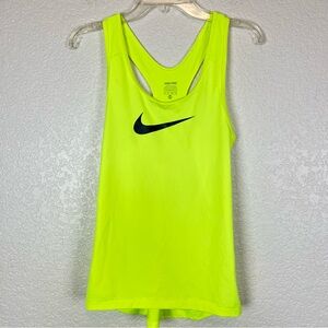 Nike Dri Fit Workout Racerback Yoga Tank Top Size XS Neon Yellow